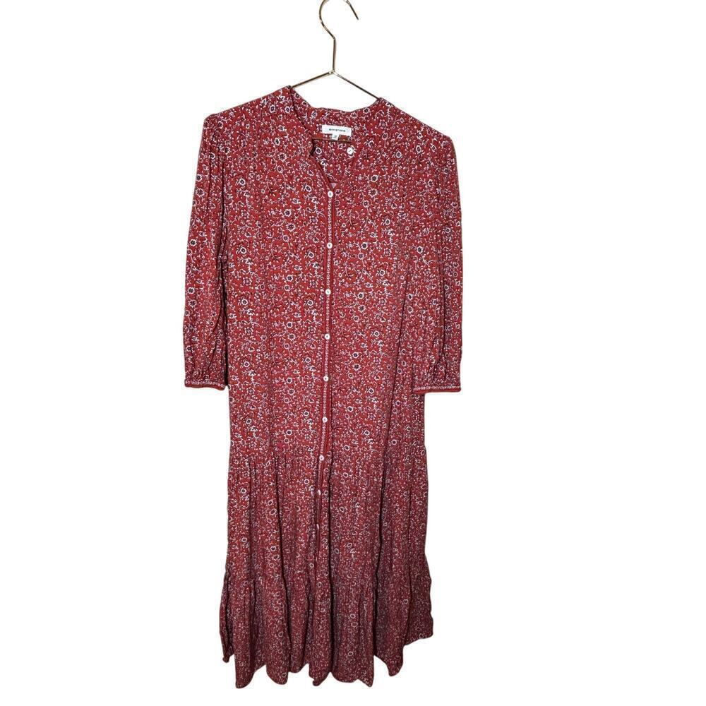 Max Studio cottage core dress with buttons and a floral pattern size medium